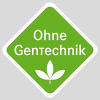 Grünes Schild "Ohne Gentechnik"