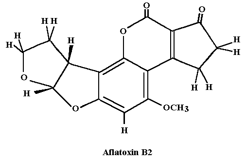 Chemischer Aufbau von Aflatoxin B2