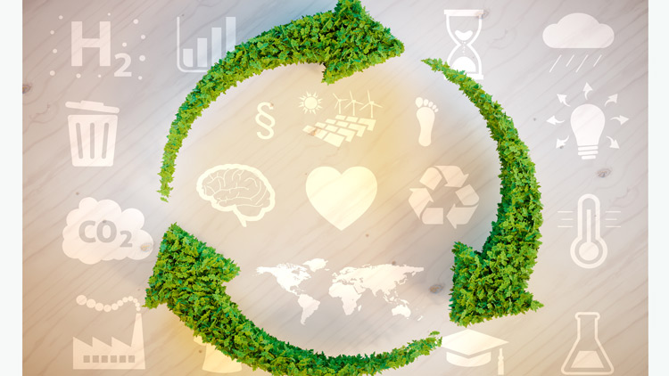 Grüner Kreislauf, Nachhaltigkeitssymbole, Copyright Panthermedia